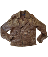 Polo Ralph Lauren Leather Biker Jacket $990 FREE WORLDWIDE SHIPPING - £700.36 GBP