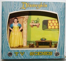 Snow White and the Seven Dwarfs Disneykin Cottage TV Scenes 1960&#39;s Marx Toys - $91.90