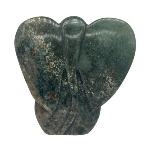 Primary image for Abstract African Elephant Hand Carved Brown Green Soapstone 6" Statue