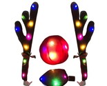 R decoration led luminous car reindeer antlers with nose tail christmas decoration thumb155 crop