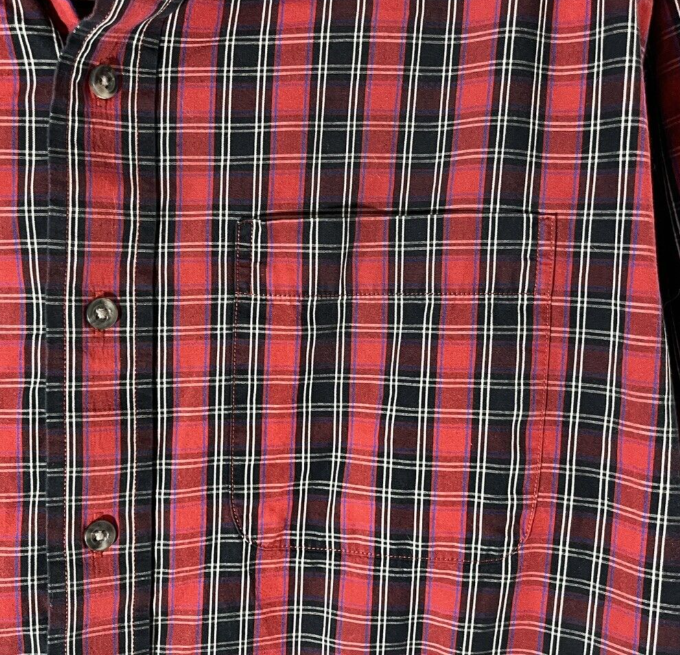 Cutter & Buck Men’s Large L Red Black White Plaid Button Down Shirt Long Sleeves Item image 4