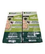 2 NEW FoodSaver Reusable 10 Qt Vacuum Zipper Bags use w/Handheld Vacuum ... - $29.69