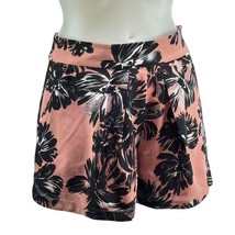 REBECCA TAYLOR Womens Shorts Mauve Floral Print Silk Lined Pleats Pocket... - £30.50 GBP