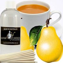White Tea &amp; French Pears Scented Diffuser Fragrance Oil FREE Reeds - £10.41 GBP+