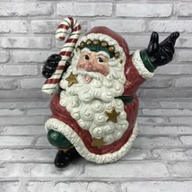 Fitz &amp; Floyd Essentials Snow Business Santa Claus Cookie Jar Canister Co... - $48.51
