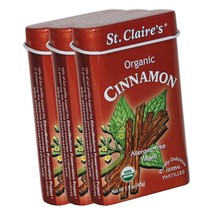St. Claire&#39;s Organic Herbal Pastilles, (Cinnamon, 1.5 Ounce Tin, Bundle of 3) |  - £20.88 GBP