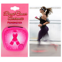 1 Pink Ribbon Pedometer Breast Cancer Awareness Digital Lcd Activity Tra... - $17.99