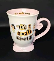 Disney Parks It&#39;s A Small World Pink Ceramic Coffee Cup Mug 8-10oz Tea P... - $377.21 MXN