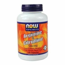Now Foods Arginine &amp; Citrulline  Supports Protein Metabolism 120 Capsules - £18.26 GBP