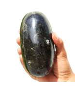 145MM Black Nuummite Crystal Healing Energy Reiki Aura Metaphysical Stone Lingam