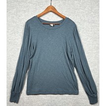 White Crow Womens Shirt L Long Sleeve Teal Comfy Casual Minimal - $291.89 MXN