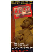 RENT Promo Flyer Toronto Theatre 1998 Royal Alex Theatre 2-sided Canadia... - $11.89 CAD