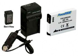 Battery + Charger for Samsung HMX-U100RN HMX-U100EN M100 M310W PL55 PL57... - $43.99