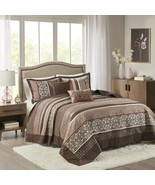 Madison Park Princeton Reversible Quilted Bedspread Set, Solid, Red 5 Piece - $181.99