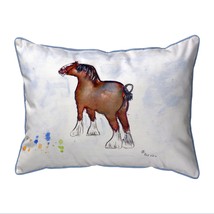 Betsy Drake Clydesdale Horse Extra Large 20 X 24 Indoor Outdoor Pillow - £55.38 GBP