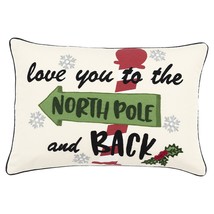 Ivory Love You to the North Pole Lumbar Accent Pillow - £49.96 GBP