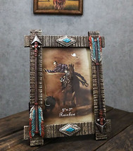 Native Indian Arrows With Navajo Diamond Turquoise Rocks Picture Photo F... - £18.95 GBP