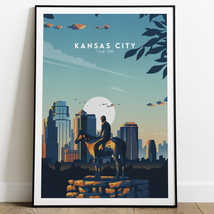 Kansas City Poster | United States Print, Penn Valley Park Wall Art &amp; Gift Idea - £20.97 GBP+