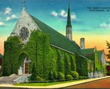 Vtg Linen Postcard Pennsylvania PA Huntingdon - The Abbey Church - Unused - $5.01