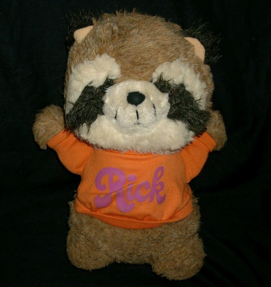 Primary image for 13" VINTAGE SHIRT TALES RICK THE RACCOON STUFFED ANIMAL PLUSH TOY SUPER RASCAL