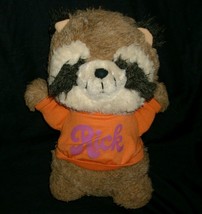 13&quot; Vintage Shirt Tales Rick The Raccoon Stuffed Animal Plush Toy Super Rascal - £26.27 GBP