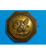 PRE CIVIL WAR, U.S. SHAKO HELMET BUTTON, BOSS, CHINSTRAP ROSETTE, VINTAGE - $88.85 CAD