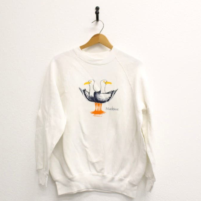 Primary image for Vintage Mackinac Island Michigan Seagull Sweatshirt XL