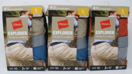 Hanes Explorer Boys Long Leg Comfy Boxer Briefs Size Large 14-16 Lot of ... - £23.44 GBP