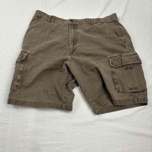 Dockers Mens Cargo Shorts Brown Multiple Pockets W38 - £10.84 GBP