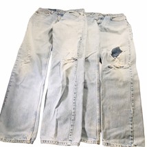 90s Levis 505 Lot of (2) Jeans Faded 33x34 Straight Leg Denim READ 4 True SZ - £89.66 GBP