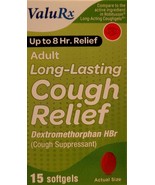 Adult Cough Relief Long Lasting Non-Drowsy 15 Softgels, S25 - $3.46