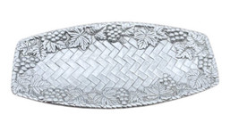 Lenox Grape Weave Bread Tray Metal Alloy Hollowware Retired 14 x 7 imches - $29.70