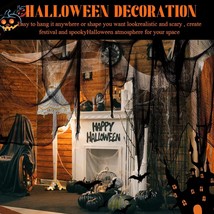 10 PCS Halloween Black Creepy Fabric Cloth 30X 72inch Spooky Fabric Cloth for Ha - £17.01 GBP
