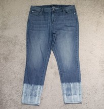 Simple Vera Vera Wang Ankle Women&#39;s Size 18 High Rise Skinny Blue Jeans - $16.17