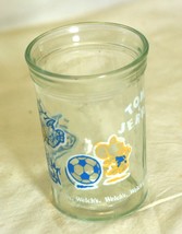 Tom &amp; Jerry Soccer Jelly Jar Glass Animation Art Character 1991 Welch&#39;s - $12.86