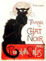 2541.Tournee du Chat Noir.Rodolphe Salis Black cat 18x24 Poster.Angry Kitty art - £22.33 GBP