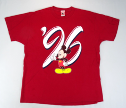 Walt Disney World 1996 Mickey Mouse Vintage 90s Red Graphic Inc T-Shirt XL - £22.29 GBP