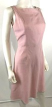 Loft A Line Dress Petite Blush Pink Linen Rayon Blend Summer Classic Ele... - $23.95