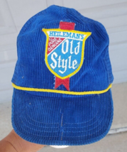 Vintage Heileman&#39;s Old Style Beer Corduroy Mesh Snapback Hat Trucker Cap... - $37.39