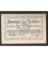 Austria Gutschein d. Gemeinde ZELL An Der PRAM 20 heller 1920 Austrian N... - £2.35 GBP