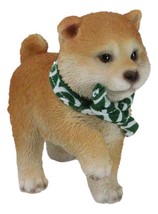 Lifelike Adorable Playful Japanese Shiba Inu Puppy Dog with Scarf Mini F... - $17.99