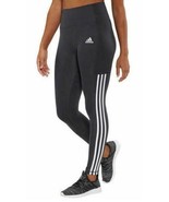 Adidas Women&#39;s 7/8 3S 3 Stripes Training Tights Black - £23.21 GBP+
