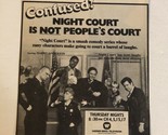 Night Court Vintage Tv Ad Advertisement Harry Anderson John Laroquette TV1 - £4.66 GBP