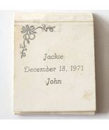 Jackie And John December Wedding Matches Matchbook Vintage 1971 E33 - $367.78 MXN