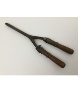 Antique Vintage Curling Iron Wood Handle Pincurls Mustache Tool - $244.08 MXN