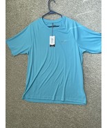 World Wide Sportsman Men’s Cyan Blue Bass Marina Fishing Tshirt Size Large - $25.99