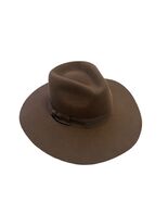 WYETH Brown Wool Wide Brim Fedora Hat O/S Western Rancher Style - $37.80