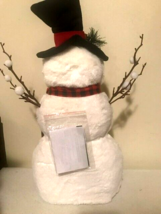 Faux Fur Snowman with Led -Battery Operated image 3