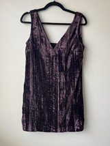 NWT French Connection Mini Velvet Theresa Dress Plum Size 2 - $26.72