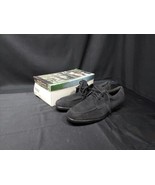 1980s NEW OLD STOCK Soft Spots USA Black Leather Suade Men&#39;s Shoes Size ... - $28.04